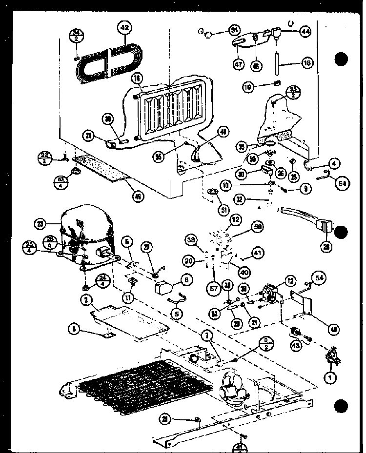 Compressor Diagram and Parts List for SDI22F-L-P7700011WL  Amana Refrigerator