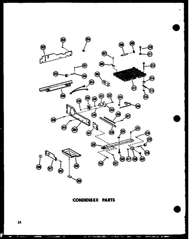 Compressor Parts Diagram and Parts List for SD19W-P60340-36W  Amana Refrigerator
