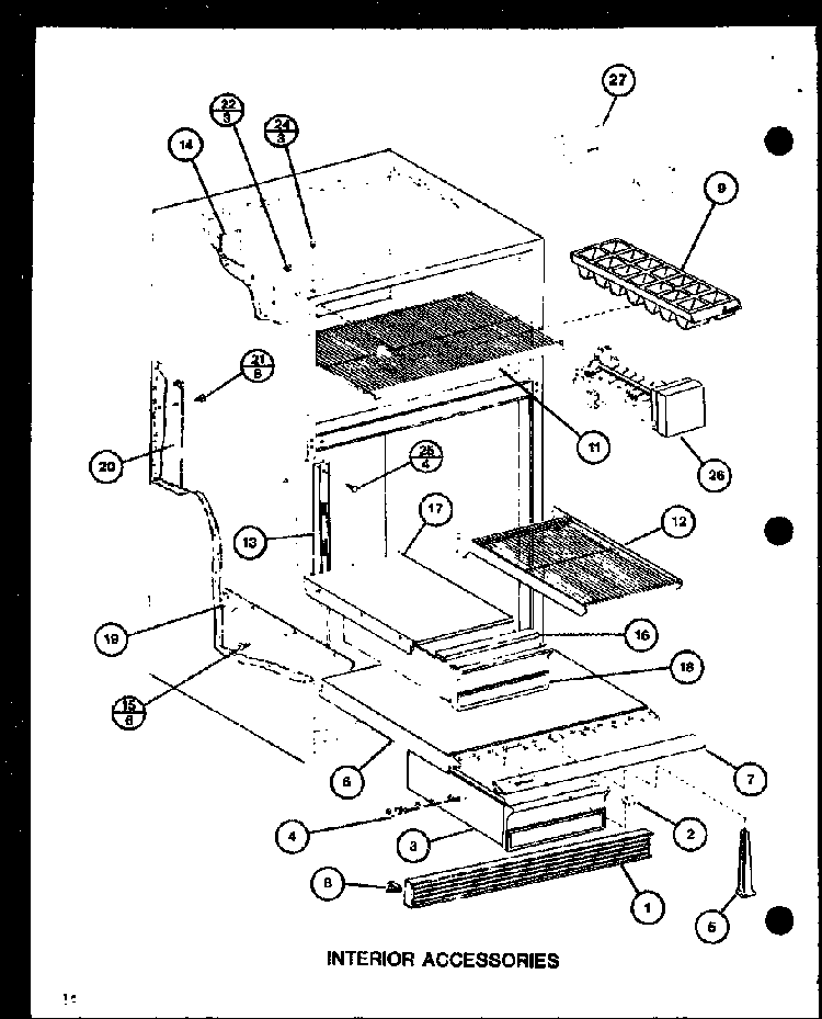 Section 30 Diagram and Parts List for CIC-4H-P7621308W  Amana Refrigerator