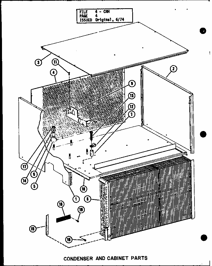 Section 1 Diagram and Parts List for CRH5-1 P58372-43C Amana Air Conditioner