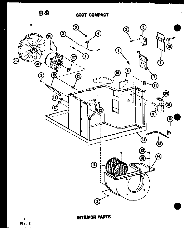 Section 2 Diagram and Parts List for ES12-2MN P68818-2R Amana Air Conditioner