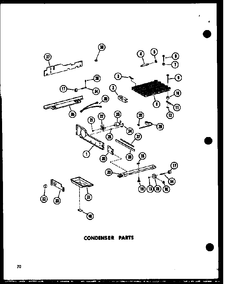 Condenser Parts Diagram and Parts List for ESR17N-A-P60350-52WA  Amana Refrigerator