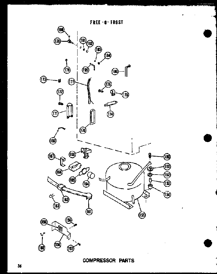 Section 3 Diagram and Parts List for UF12K-AG P60250-9WG Amana Freezer