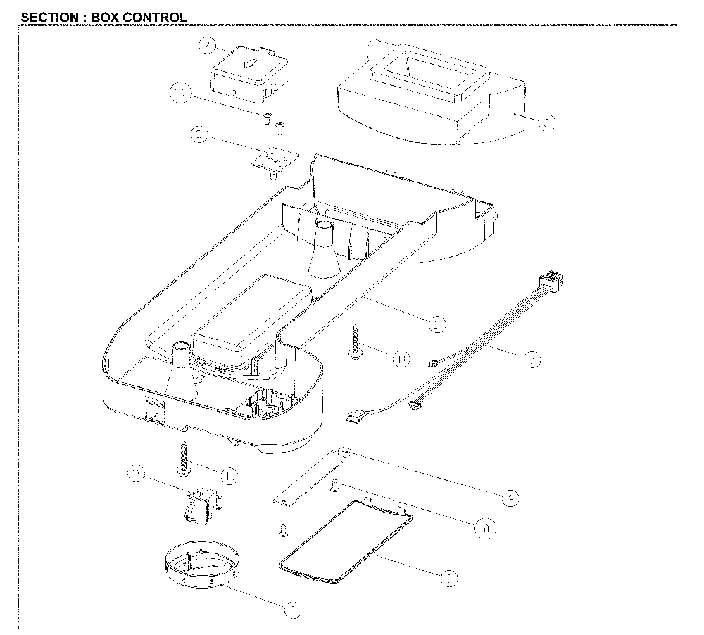 Box Control Diagram and Parts List for 11161205713  Kenmore Refrigerator