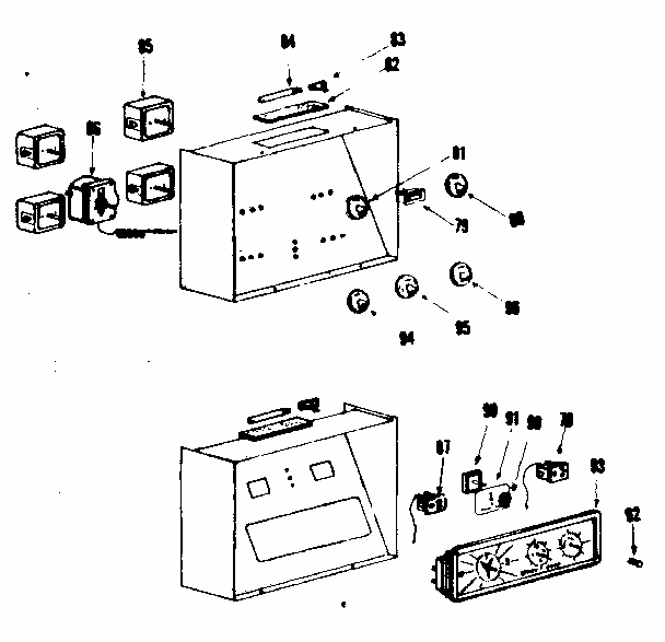 Control Panel Section Diagram and Parts List for 1436606801  Kenmore Range