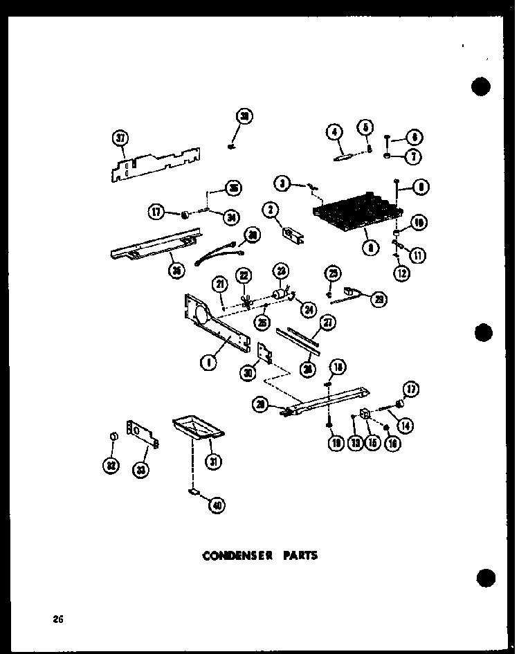 Condenser Parts Diagram and Parts List for ESR17N-A-P60350-52WA  Amana Refrigerator