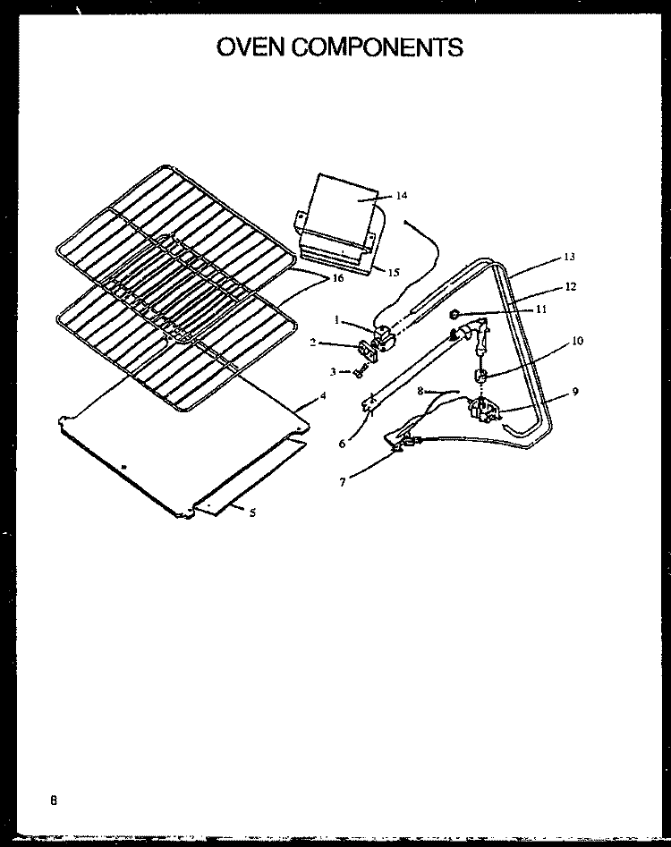 OVEN COMPONENTS Diagram and Parts List for RLS363UL P1142377N L Amana Range