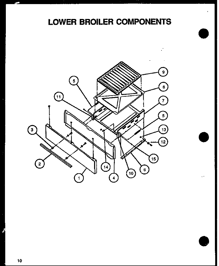 LOWER BROILER COMPONENTS Diagram and Parts List for RLS258UL P1141140N L Amana Range