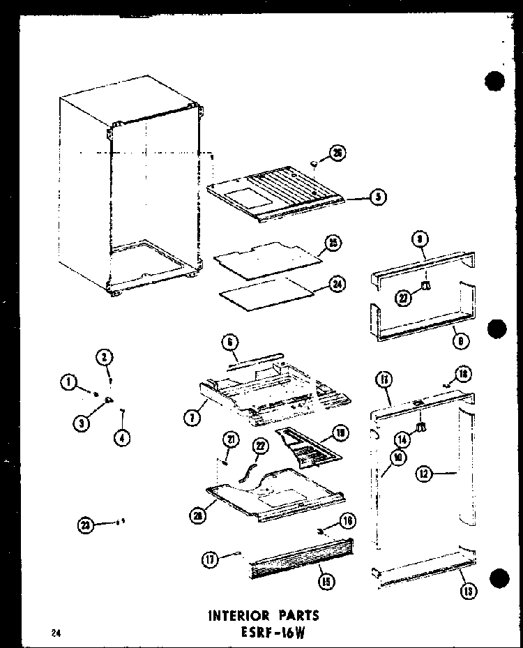 Section 9 Diagram and Parts List for ESRC316B-L-P73500-1WL  Amana Refrigerator