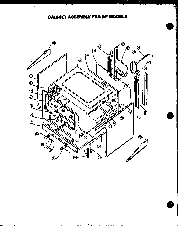 Page 1 Diagram and Parts List for SBK24FC  Amana Range