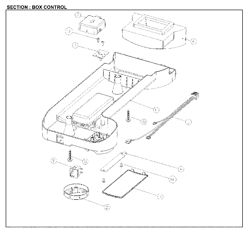 Control Box Diagram and Parts List for 11161209713  Kenmore Refrigerator