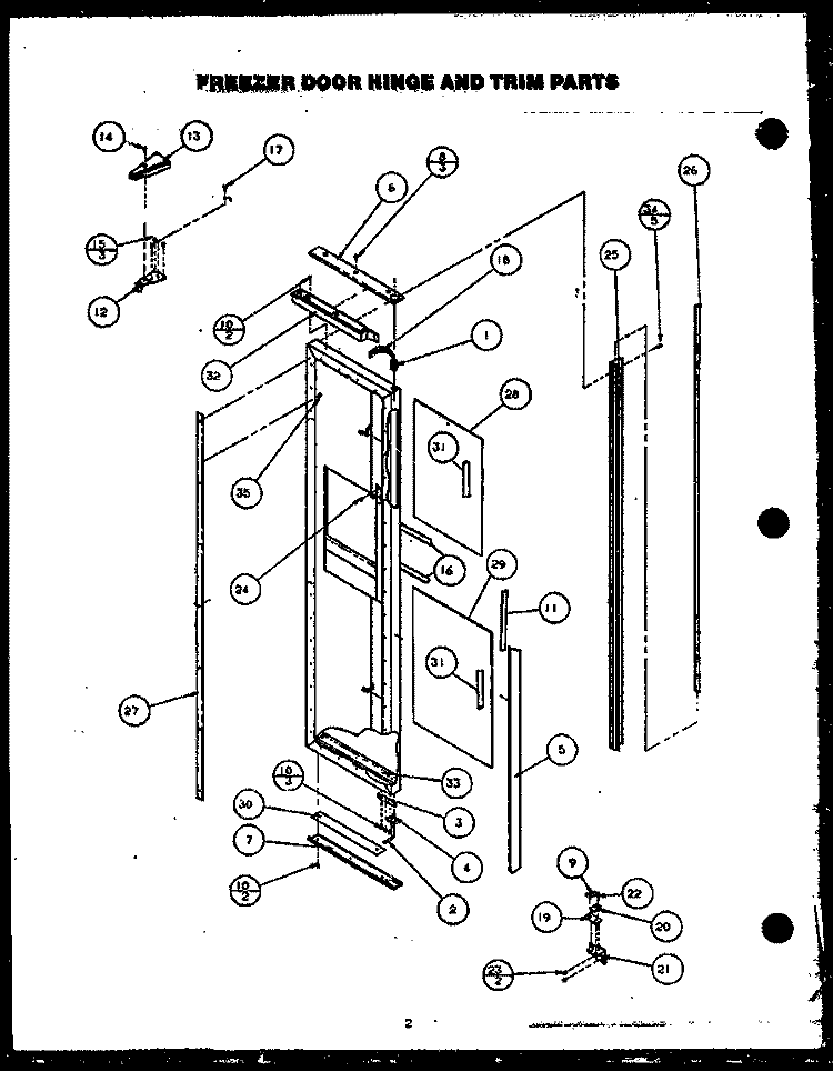 Page 1 Diagram and Parts List for GRH220-1W GRH22001W Amana Refrigerator