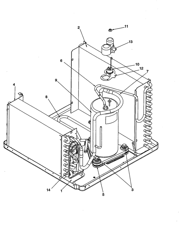 Compressor Assembly Diagram and Parts List for RC07090A1DR REV A Amana Air Conditioner