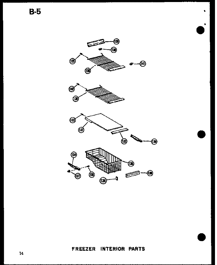 FZ INTERIOR PARTS Diagram and Parts List for SDI22W P6035032W Amana Refrigerator