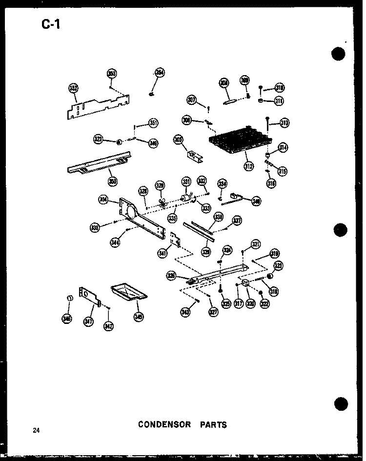 CONDENSOR PARTS Diagram and Parts List for SDI22W P6035032W Amana Refrigerator