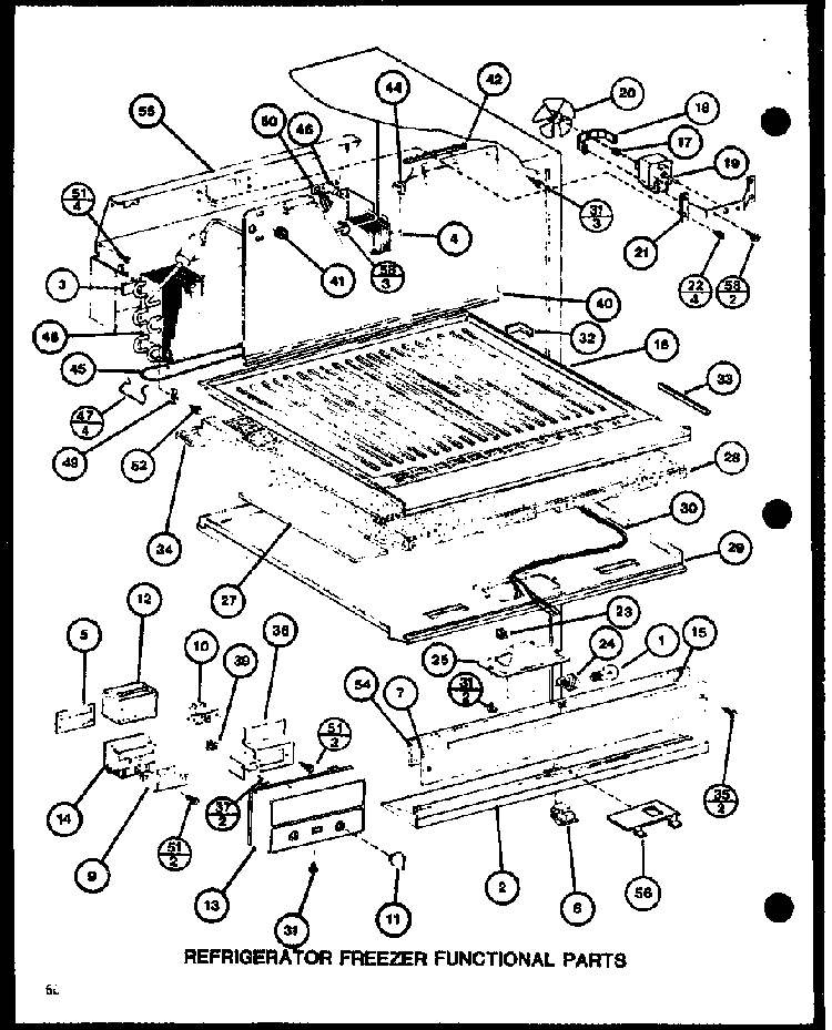 Section 5 Diagram and Parts List for CIC-4H-P7621308W  Amana Refrigerator