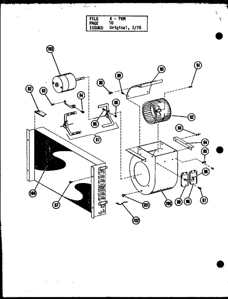 Diagram 4 Diagram and Parts List for PKM3-1H P55197-22C Amana Air Conditioner