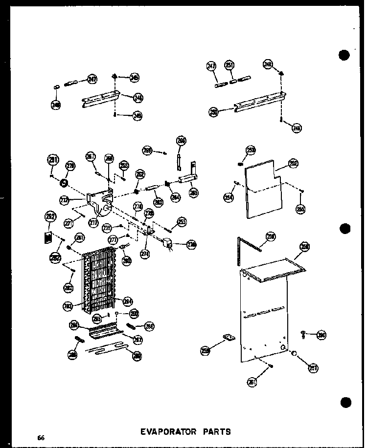 Evaporator Parts Diagram and Parts List for SDI22N-C-P60201-65WC  Amana Refrigerator