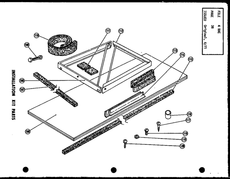 Installation Kit Parts Diagram and Parts List for FC24-3H-1 P54302-54R Amana Air Conditioner