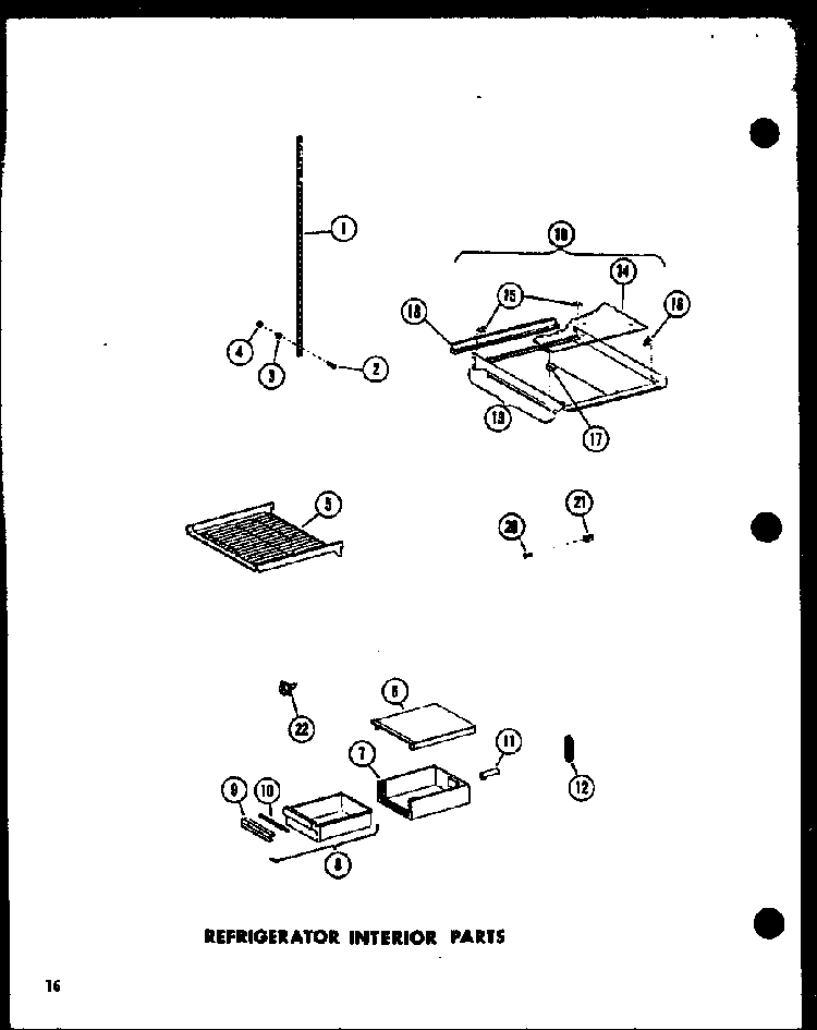 Section 3 Diagram and Parts List for SP19E-L-P74100-2WL  Amana Refrigerator