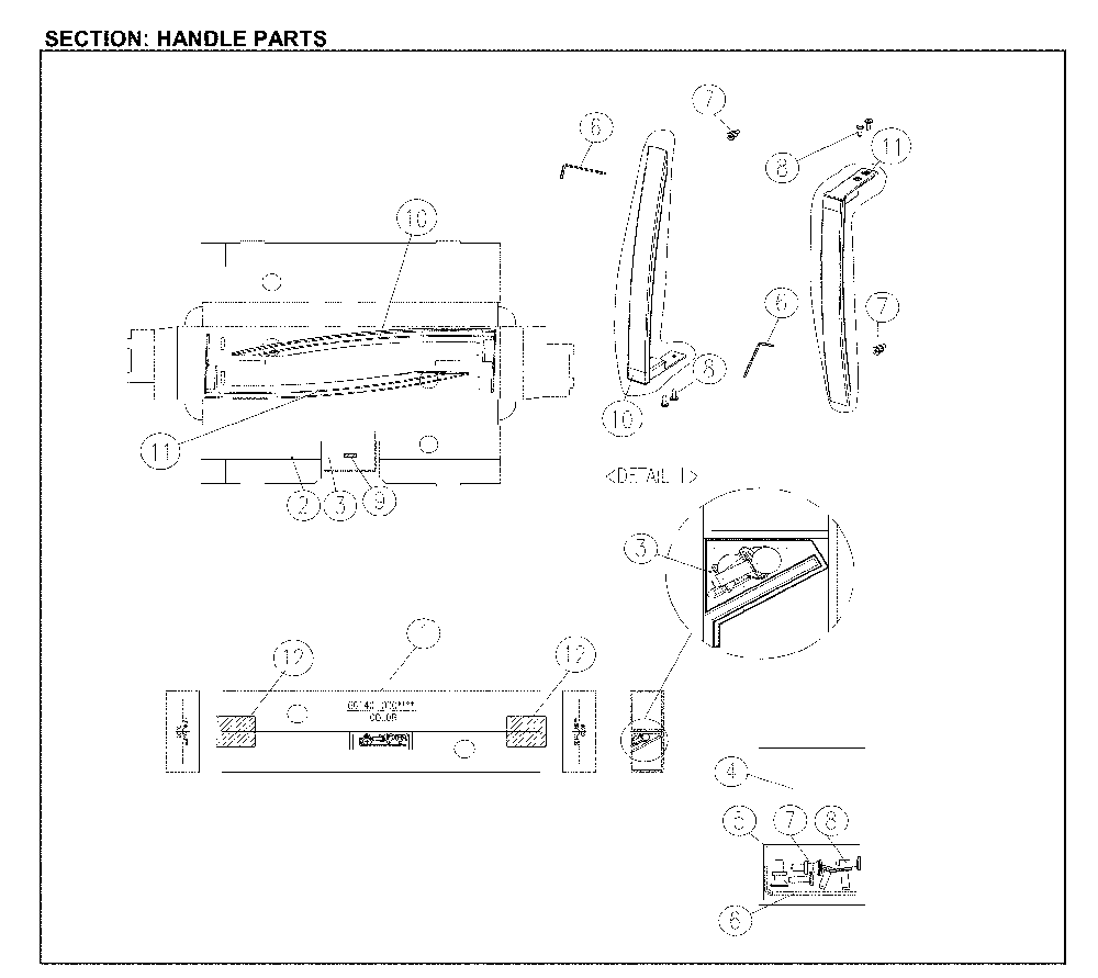 Handle Parts Diagram and Parts List for 11161205714  Kenmore Refrigerator