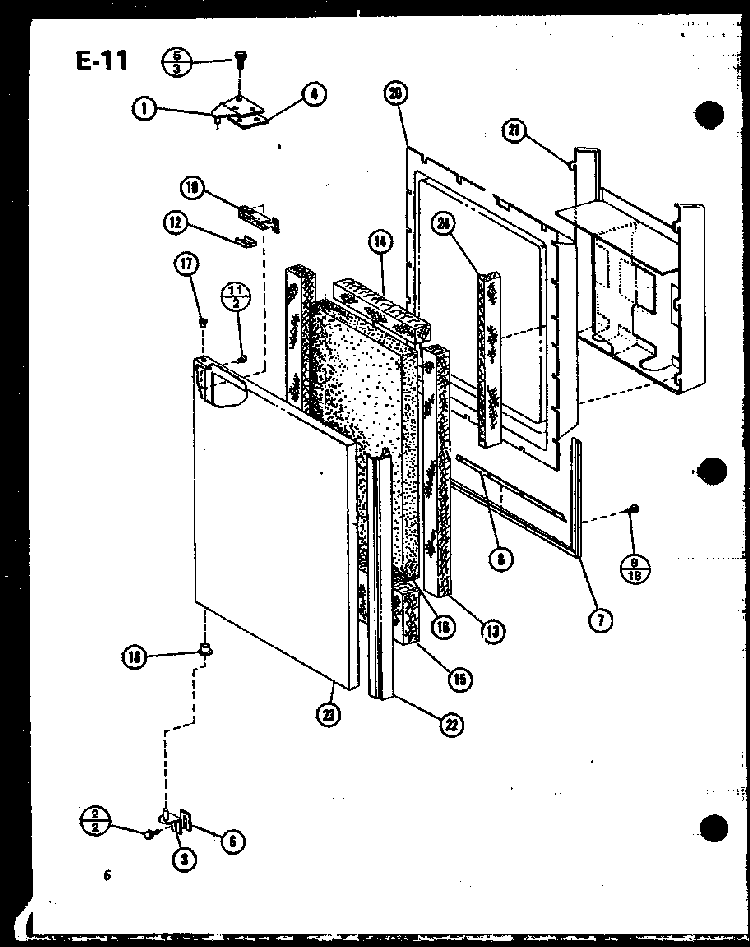 Upper Freezer Door Diagram and Parts List for SLDI22F-C-P75400-19WC  Amana Refrigerator