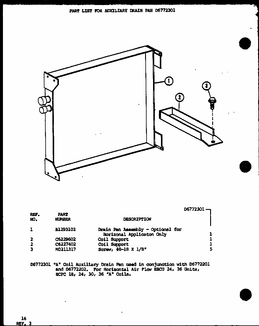 (d6772301) Diagram and Parts List for D6777001 P6777001 Amana Air Conditioner