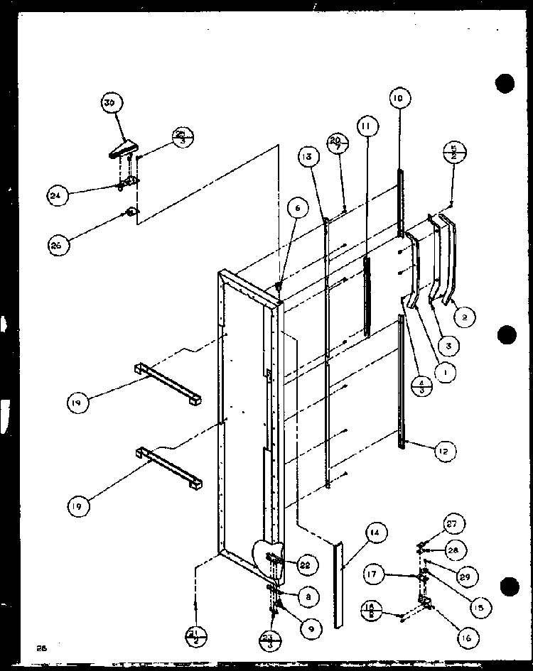 Section 22 Diagram and Parts List for SL22JB-P1116005W  Amana Refrigerator