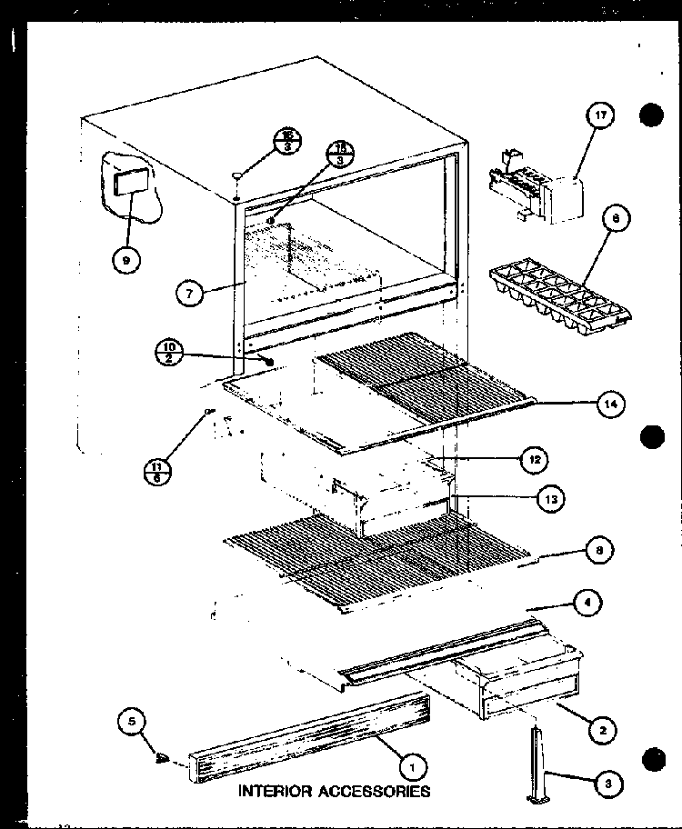 Section 24 Diagram and Parts List for CIC-4H-P7621308W  Amana Refrigerator