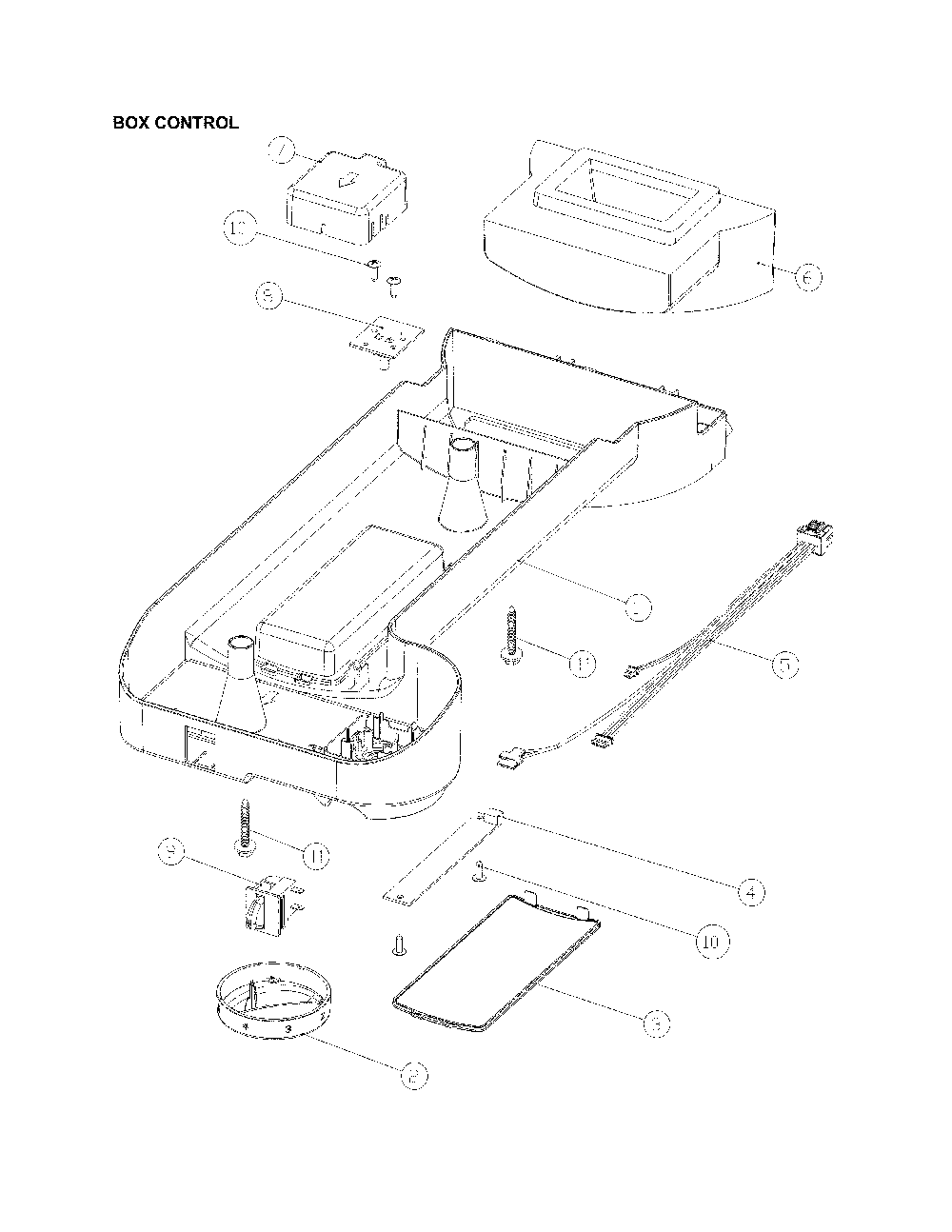 Box Control Diagram and Parts List for 11170712910  Kenmore Refrigerator