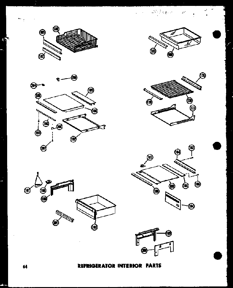 Refrigerator Interior Parts Diagram and Parts List for SD19W-P60340-70W  Amana Refrigerator