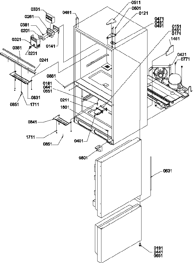 Controls & Light Covers Diagram and Parts List for BX21TW-P1196512WW  Amana Refrigerator