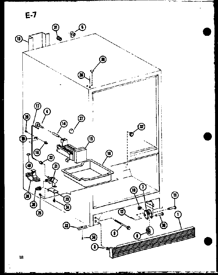 Icemaker Assembly Diagram and Parts List for ESBFC16D-C-P60235-23WC  Amana Refrigerator