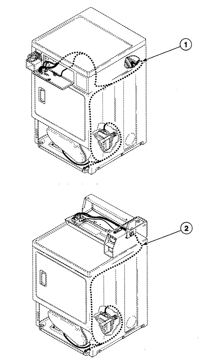 Harnesses Diagram and Parts List for  Speed Queen Dryer