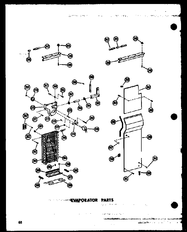Evaporator Parts Diagram and Parts List for SD19W-P60340-36W  Amana Refrigerator