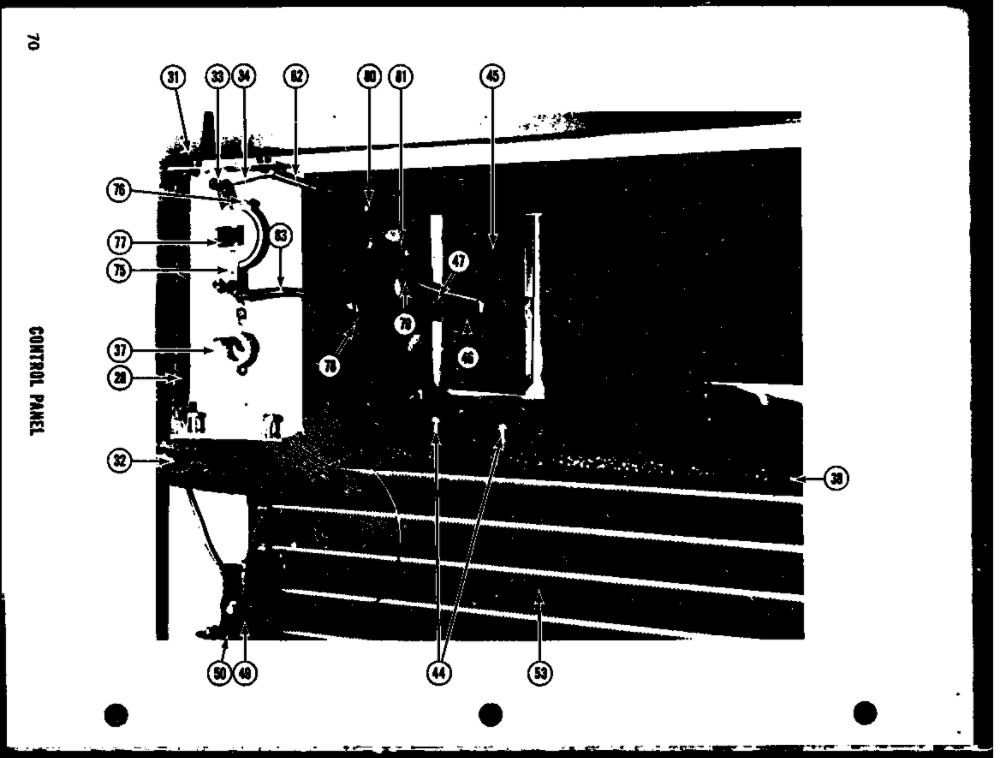 Control Panel 2 Diagram and Parts List for LKG-341HE  Amana Air Conditioner