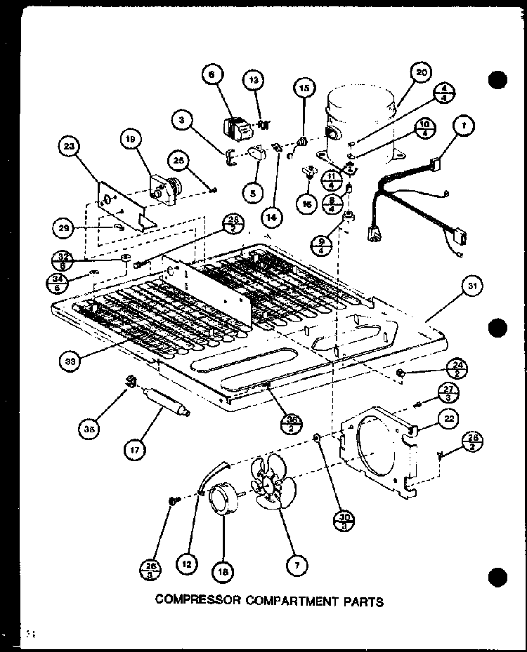 Section 11 Diagram and Parts List for CIC-4H-P7621308W  Amana Refrigerator