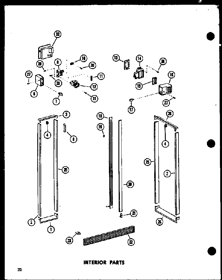 Section 12 Diagram and Parts List for SP19E-L-P74100-2WL  Amana Refrigerator