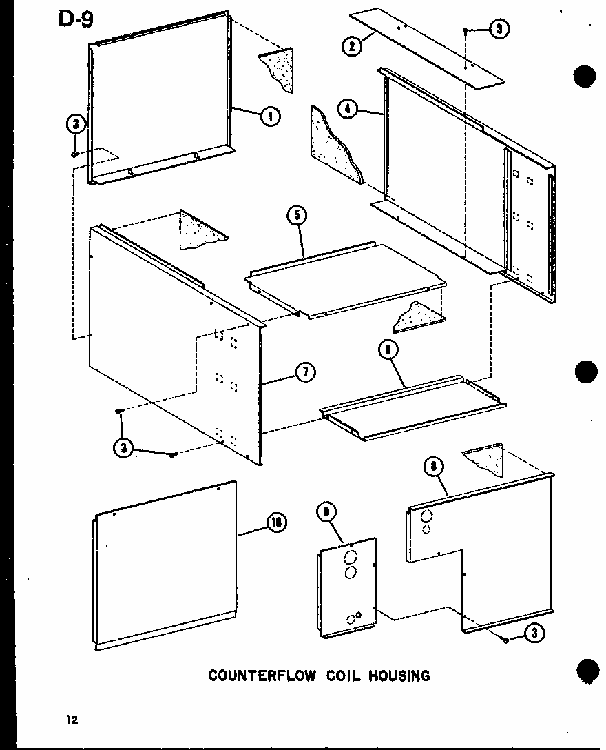 Counterflow Coil Housing (d67636-24/p67636-24c) (d67636-20/p67636-20c) (d67636-16/p67636-16c) Diagram and Parts List for ECQC28A0V-A P55421-4C Amana Air Conditioner