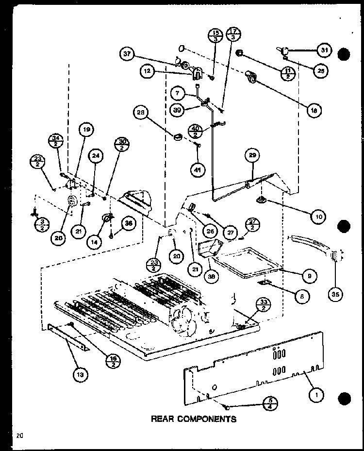 Section 23 Diagram and Parts List for CIC-4H-P7621308W  Amana Refrigerator