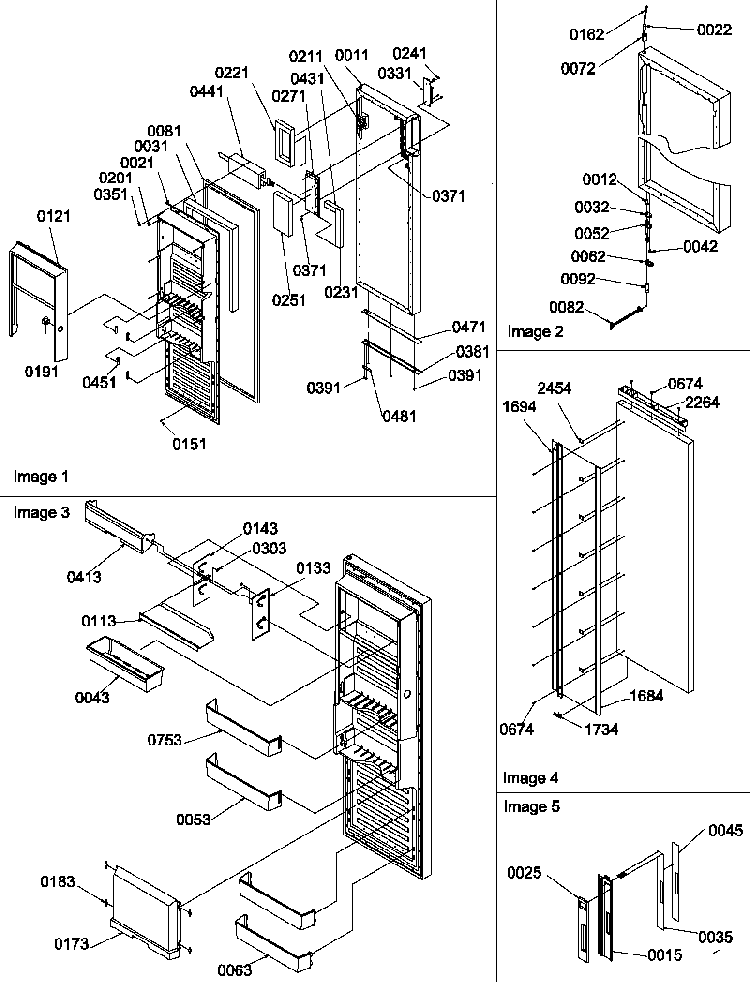 Refrigerator Door Diagram and Parts List for SBIE20TPW-P1190708WW  Amana Refrigerator