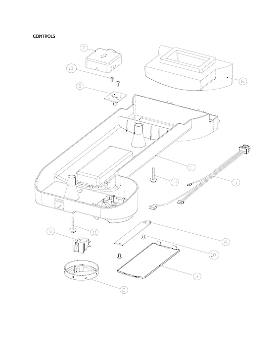 Controls Diagram and Parts List for 11161202715  Kenmore Refrigerator
