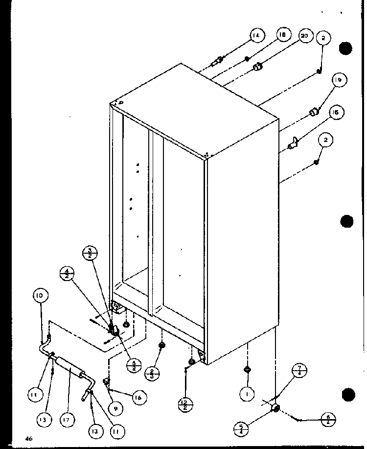 Section 13 Diagram and Parts List for SL22JB-P1116005W  Amana Refrigerator