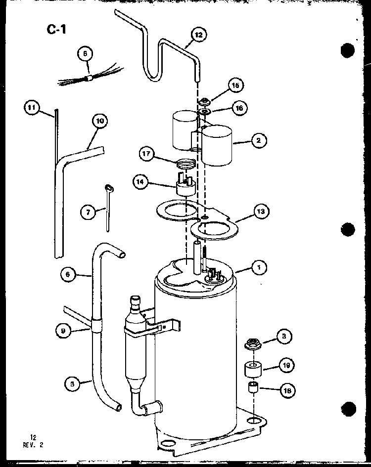 Section 4 Diagram and Parts List for ES12-2MN P68818-2R Amana Air Conditioner