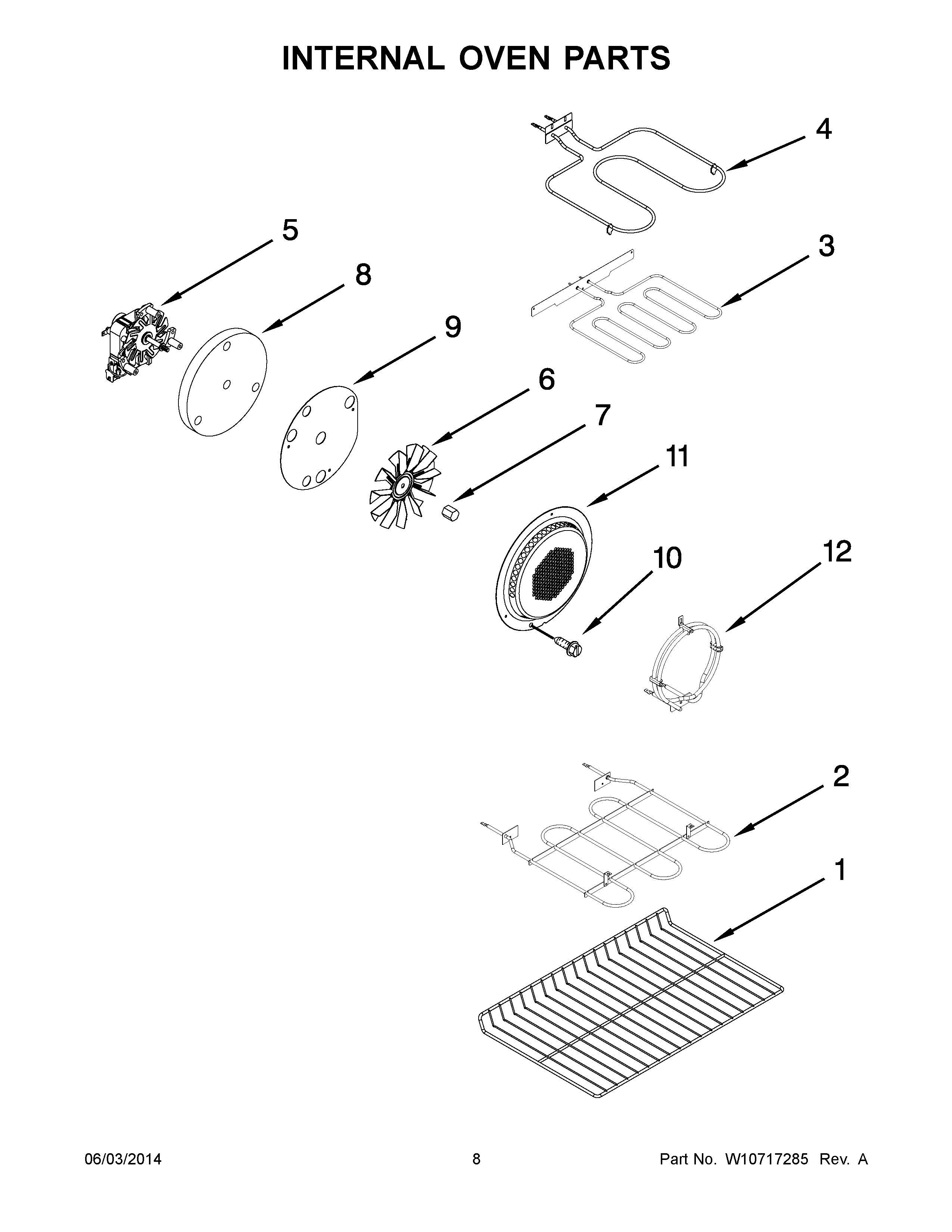 05 - INTERNAL OVEN PARTS Diagram and Parts List for YMET8820DS00  Maytag Range