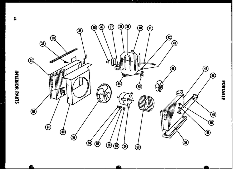 Base Pan & Controls Diagram and Parts List for ES6P-2SPML P54972-32R Amana Air Conditioner