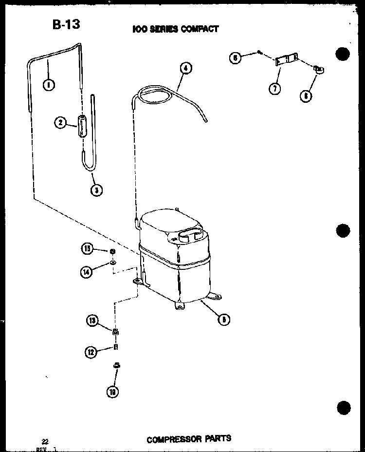 Compressor Parts Diagram and Parts List for ES12-2MS P54974-48R Amana Air Conditioner