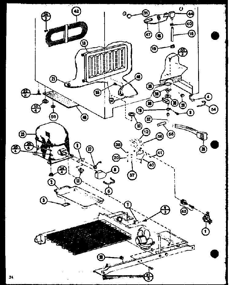 Compressor Diagram and Parts List for SDI22GL-P7745505WL  Amana Refrigerator