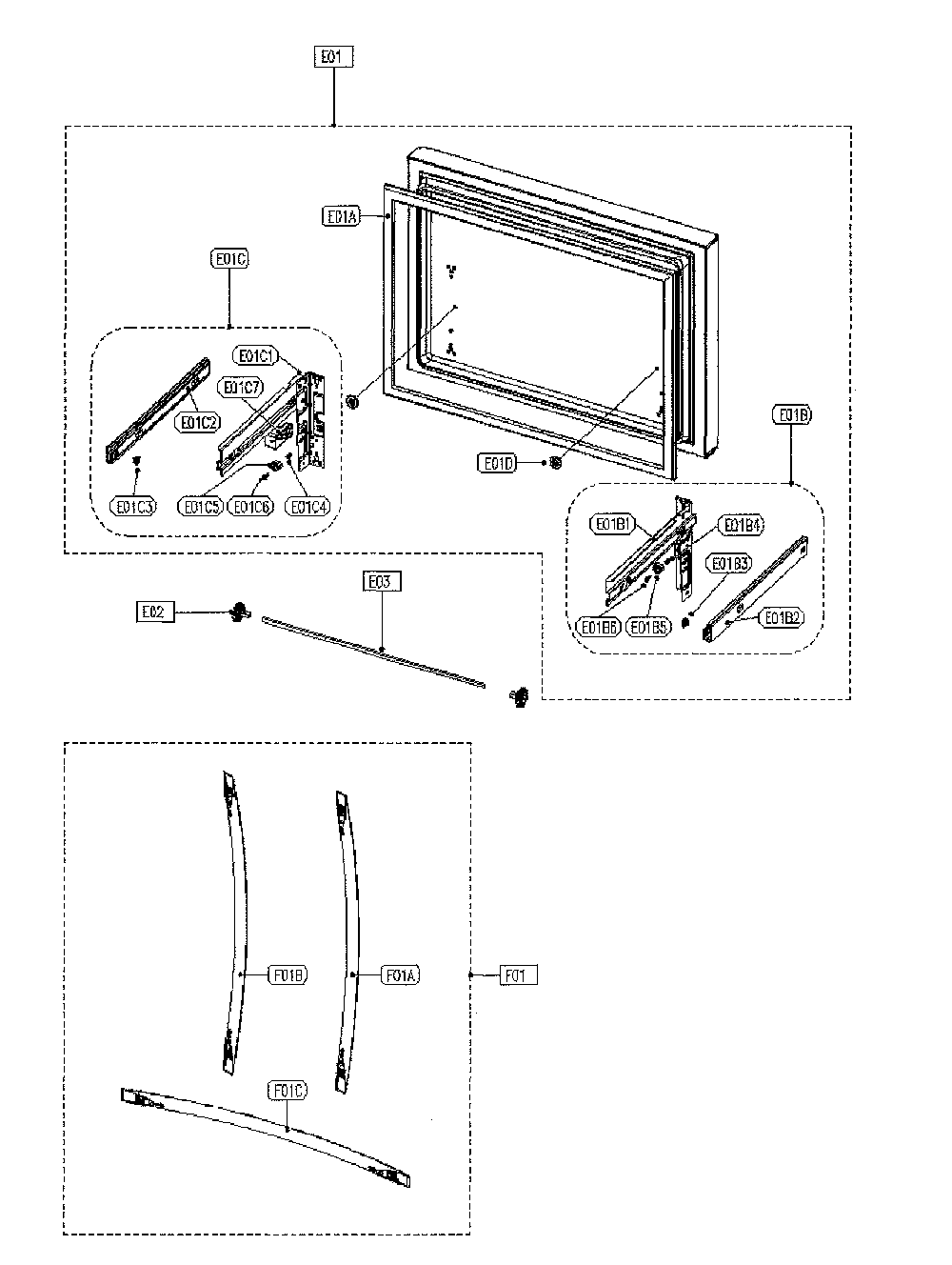 Freezer Door Diagram and Parts List for 11173305910  Kenmore Refrigerator