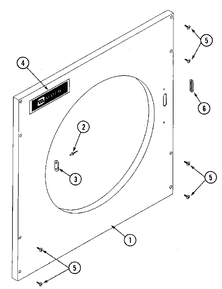 UPPER FRONT PANEL ASSEMBLY Diagram and Parts List for  Maytag Dryer